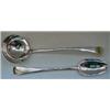 Image 1 : A Silver Old English Pattern Soup Ladle, crested, London 1915, and a matching basting spoon (2) £...