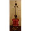 Image 1 : A Cranberry Glass and Brass Table Lamp £100-150...