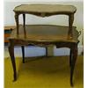 Image 1 : A Mid/Late 19th Century French Two Tier Etagere, veneered in kingwood and crossbanded in rosewood...