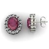 Image 1 : Genuine 3.64 ctw Ruby Diamond Earring 14k W/Y Gold