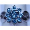 Image 1 : 21.40 CTW BLUE TOPAZ RING .925 STERLING SILVER