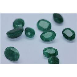 37.70 AFRICAN EMERALD MIX-SHAPED/SIZED (10 PC)