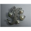 Image 1 : LEAF WHITE PEARL CZ BROOCH AUTHENTIC PHILIPPINE PEARL M