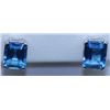 Image 1 : 17.00 CTW BLUE TOPAZ EARRING .925 STERLING SILVER