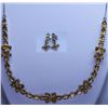 Image 1 : 151.65 CTW CITRINE NECKLACE AND EARRING SET .925 STERLI