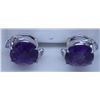 Image 1 : 43.35 CTW AMETHYST AND DIAMOND EARRING .925 STERLING SI