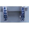 Image 1 : 34.10 CTW BLUE TOPAZ EARRING .925 STERLING SILVER