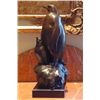 Image 2 : DDSM342 Charming Penguin Pair~ Bronze Sculpture 14 1/2