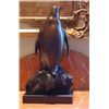 Image 4 : DDSM342 Charming Penguin Pair~ Bronze Sculpture 14 1/2