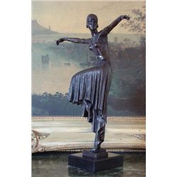 Beautiful Bronze Sculpture Flapper Art Deco