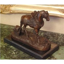 Superb Bronze Sculpture Draft Horse