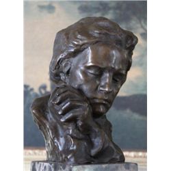 Magnificent Beethoven Bust Bronze Sculpture After Fix