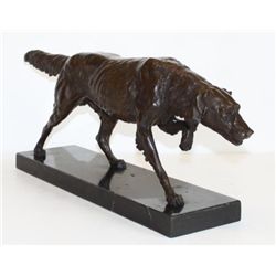 DDCD043 Wonderful Pointer Dog Bronze Sculpture 21 L x 5