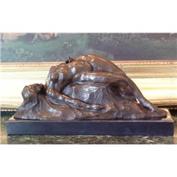 Lovely Bronze Sculpture Reclining Goddess