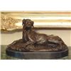 Image 1 : Wonderul Bronze Sculpture Labrador Retriever Laying