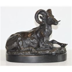 DDSM506 Majestic Mountain Goat Ram Bronze Sculpture. T