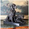 Image 1 : Elegant Bronze Sculpture Pair of Retriever Dogs