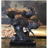 Image 1 : Marvelous Bronze Sculpture Male & Female Elk