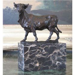 Superb Bull Bronze Sculpture After L. Carvin