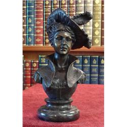 Brilliant Bronze Bust Sculpture Victorian Renaissanc