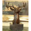 Image 2 : Large Bronze Bust Sculpture Elk