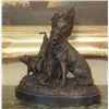 Image 2 : DDSM335 Impressive Hunting Dog Bronze Sculpture 12 H x