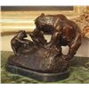 Image 4 : Magnificent Bronze Sculpture Grizzly Bear Mother & Cub