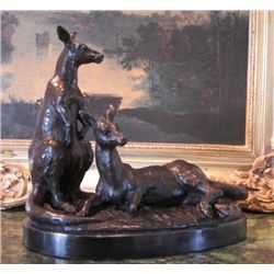 DDSM077 Impressive Outback Kangaroo Bronze Sculpture A