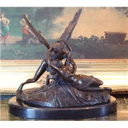 Romantic Bronze Sculpture Cupid and Psyche