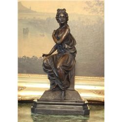 Regal Bronze Sculpture Greek Goddess