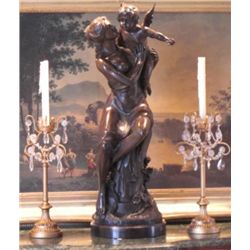 Angelic Bronze Mother & Angel 55 lbs