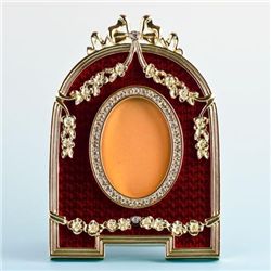 Semicircular Red Enamel Faberge Frame