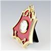 Image 2 : Faberge Inspired Red Enameled Clock Frame