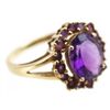 Image 2 : ET0503120052 LADIES 10K GOLD AMETHYST CLUSTER COCKTAIL