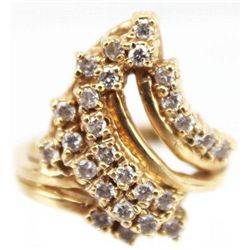 ET0503120050 LADIES 14K GOLD DIAMOND CLUSTER RING