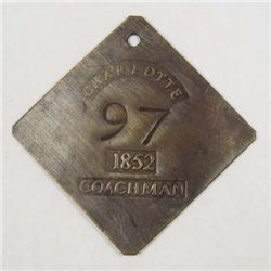 10791 - CHARLOTTE COACHMAN SLAVE TAG