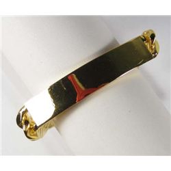 10467 - 18K GOLD PLATED MENS ID BRACELET