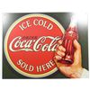 Image 1 : 10039 - COCA COLA SOLD HERE METAL SIGN