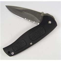 10906 - POCKET KNIFE W/ RUBBER HANDEL APPROX. "4 3/4