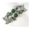 Image 1 : 10436 - TIBETAN SILVER JADE BRACELET