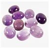 Image 1 : 6343 - 27.9 CTW - LOT OF 10 - NATURAL OVAL CABOCHON AMETHYST - 7 MM- 9 MM