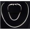 Image 1 : 10966 - SILVER PLATED BRACELET AND NECKLACE SET