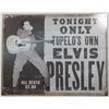Image 1 : 9826 - ELVIS METAL SIGN APPROX. 12 "1/2 x 16