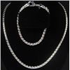Image 1 : 10965 - SILVER PLATED BRACELET AND NECKLACE SET