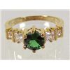 Image 1 : 9540 - GOLD PLATED GREEN EMERALD COCKTAIL  RING