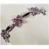 Image 1 : 9239 - WHITE GOLD PLATED & AMETHYST TENNIS BRACELET