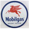 Image 1 : 10126 - MOBILGAS GASOLINE ROUND METAL SIGN