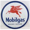 Image 1 : 10126 - MOBILGAS GASOLINE ROUND METAL SIGN