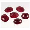 Image 1 : 5212 - 72.3 CT - LOT OF 6 - OVAL CUT NATURAL BLOOD RED RUBIES