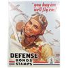 Image 1 : 9883 - DEFENSE BONDS STAMPS METAL SIGN